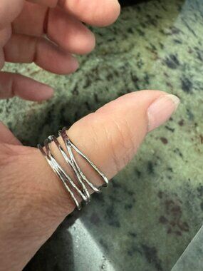 White Gold Filled Statement Band / Ring Size 10 - NWT